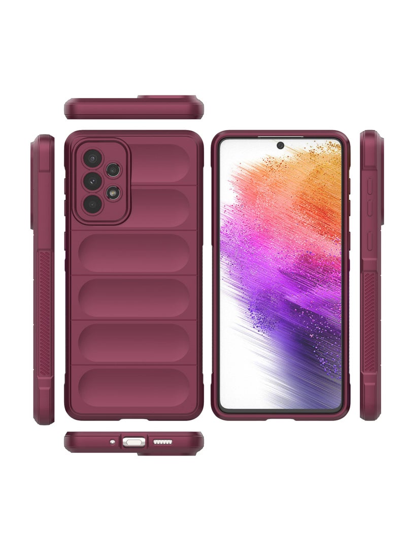 Phone case cover Magic Shield TPU + Silicone Shockproof Phone Case For Samsung Galaxy A73 (Wind Red) - Image 3
