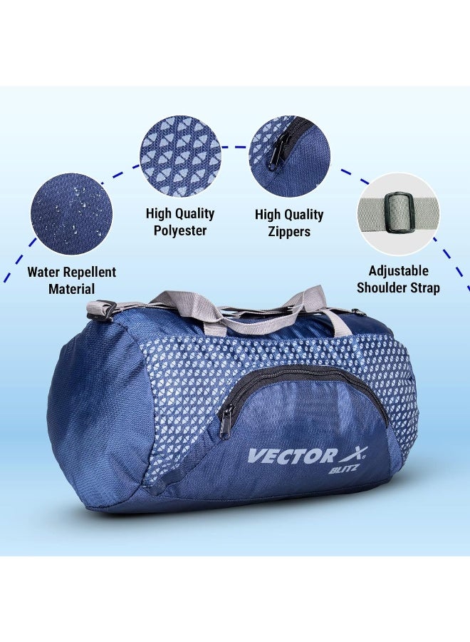Vector X Blitz Gym Bag 26L Combo – Men’s Sports & Travel Duffle Bag Set for Fitness, Training & Outdoor Use, Blue - Image 2