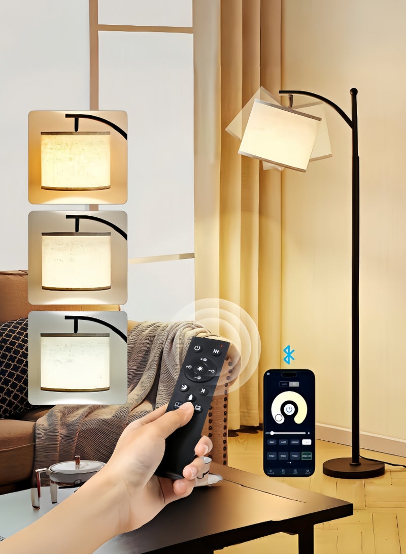 الأمويلات مصباح أرضي LED، تحكم عن بعد وتطبيق ومفتاح قدم، رأس ابجوره طويله قابل للتعديل: إضاءة متدرجة 3000K-6000K، مؤقت، تركيب سهل، ديكور طبيعي اضاءه ارضيه - Image 1