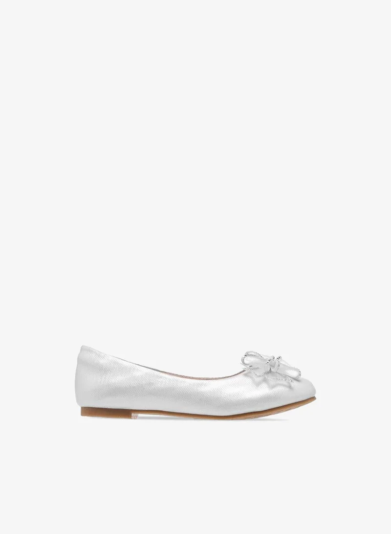 سيليست حذاء باليرينا بناتي مزين بفيونكة سهل الارتداء