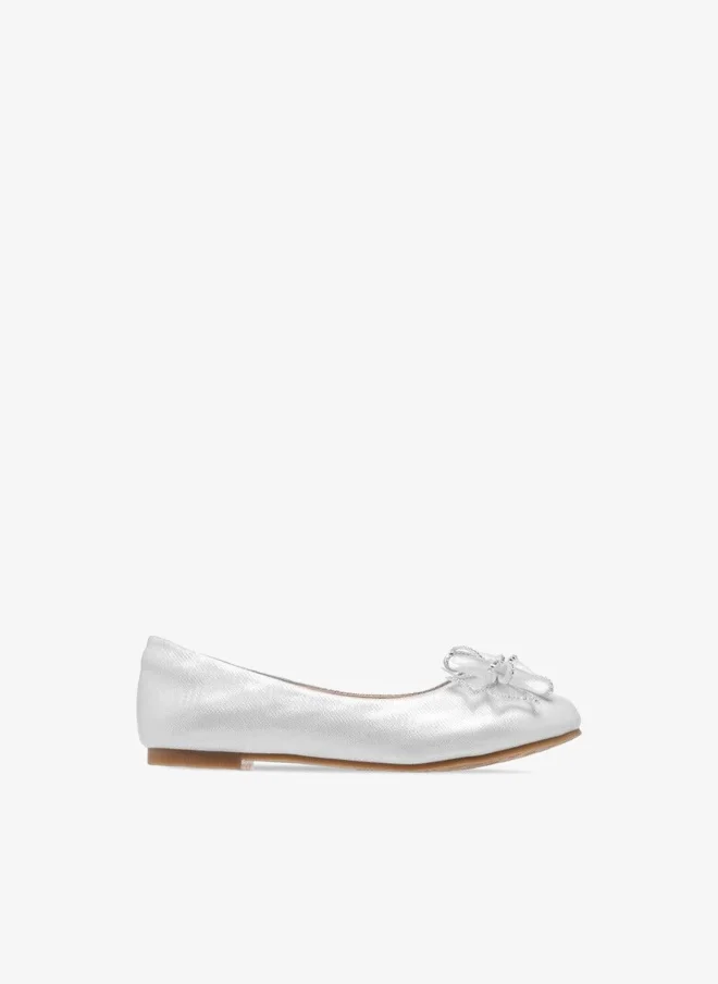 سيليست حذاء باليرينا بناتي مزين بفيونكة سهل الارتداء