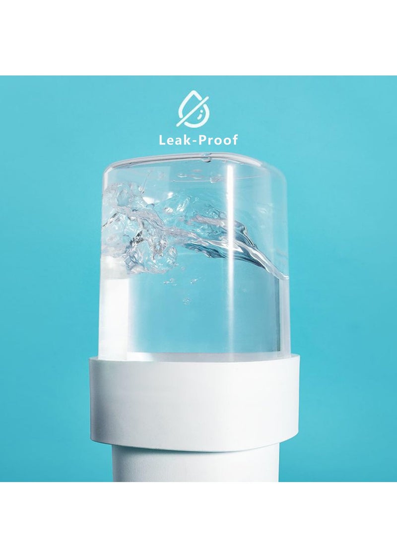 SOLARAE Travel Toothbrush Holder,2 Pcs Translucent Multifunctional Toothbrush Cup,Large Capacit Travel Toothbrush Holder with Mouthwash Cup, for Camping School Business Trip Shower Apartment (White&Grey) - Image 4