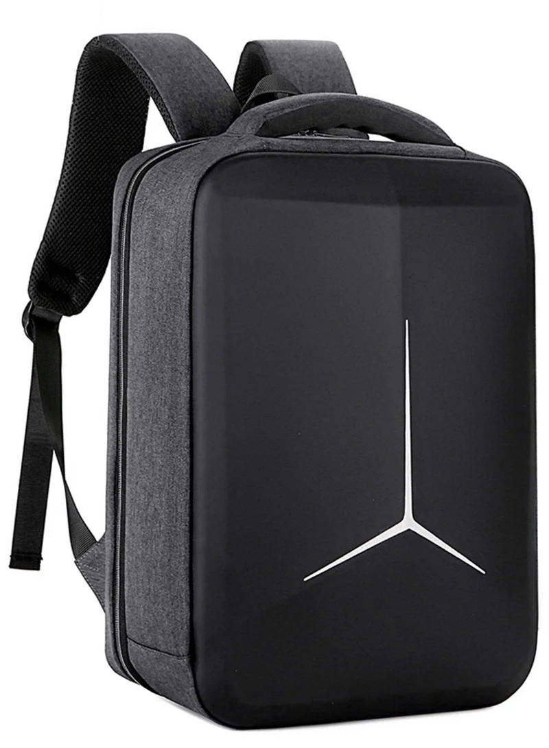 هايك Semi Hard 17-inch Unisex Laptop Backpack with Built in Combination lock and USB/ Headphone Port Daypack for Travel, Office and Business, HK2020, Grey