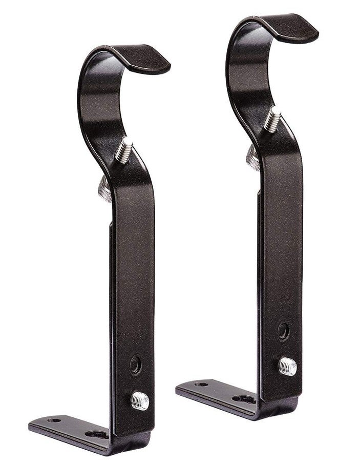 LAMYOO Curtain Bracket Set of 4, Adjustable for 1 or 7/8 Inch Rods, Oil Rubbed Bronze, Metal, Wall Mount - Image 4