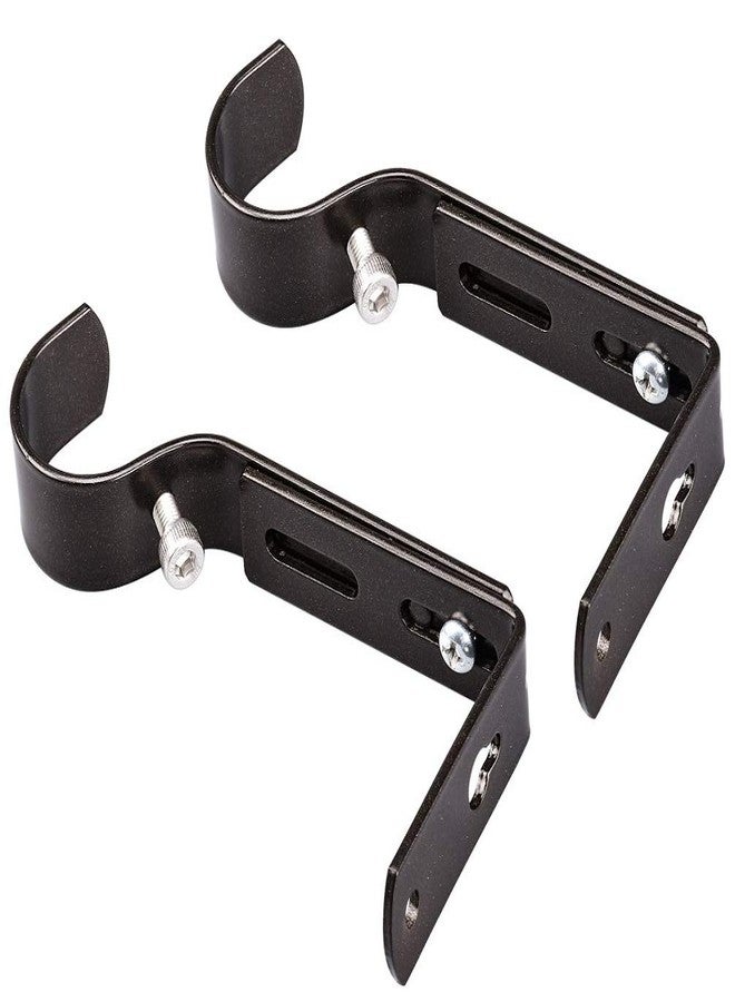 LAMYOO Curtain Bracket Set of 4, Adjustable for 1 or 7/8 Inch Rods, Oil Rubbed Bronze, Metal, Wall Mount - Image 2