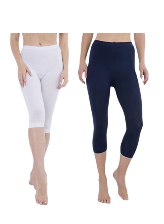 Carina Plain Bermuda short leggings for women with high elastic waist high quality materials good ventilation and soft touch (2 pieces ) - Image 1