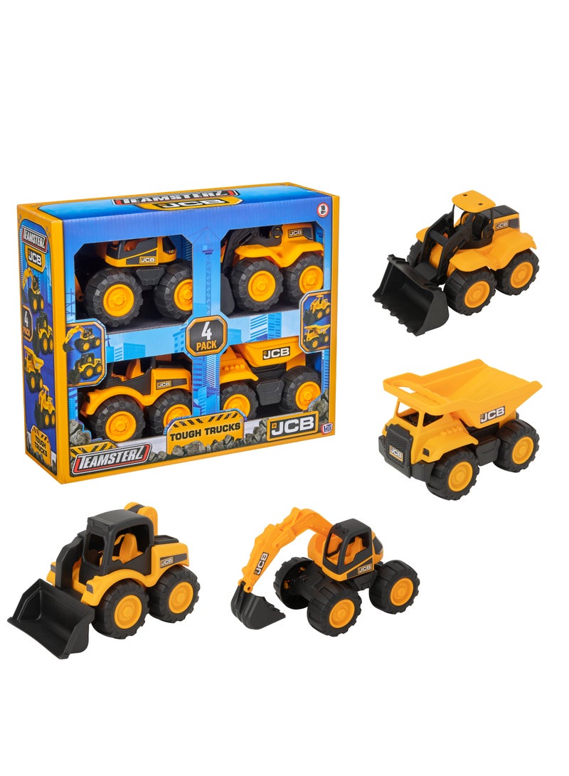 TEAMSTERZ Tz Jcb 7 Inch Tough Trucks 4Pk - Image 2