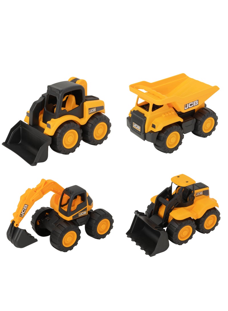 TEAMSTERZ Tz Jcb 7 Inch Tough Trucks 4Pk - Image 3