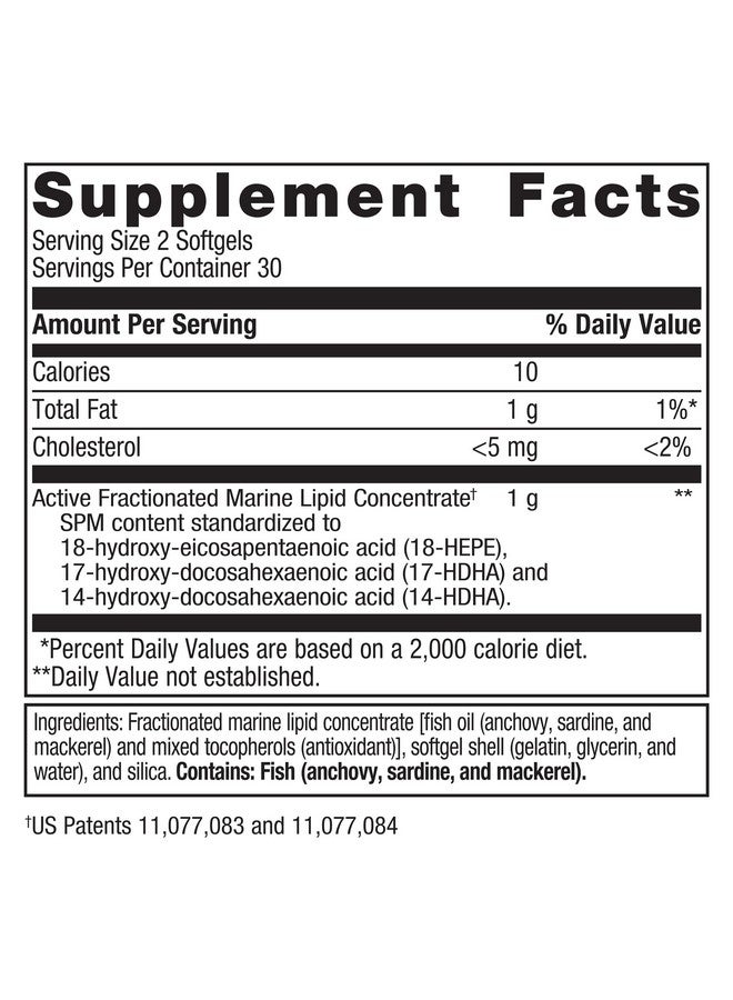 Metagenics Metagenics SPM Active - Specialized Pro Resolving Mediators for Joint Comfort, Tissue Health & Minor Discomfort Relief* - Non-GMO - Gluten Free - 60 Softgels  - Image 2