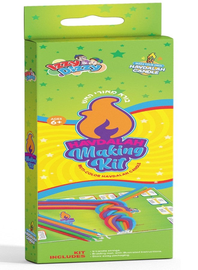 Izzy 'n' Dizzy Havdalah Candle Making Kit for Kids - DIY Candle Arts and Craft Kits - Braided Havdalah Wax Candle Making Kit for Adults and Kids - Create Your Own Braided Multicolored Havdalah Candle - Image 4