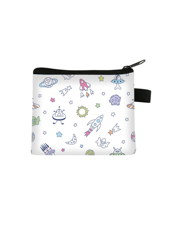 New Starry Sky Coin Purse For Children, Mini Aesthetic Storage Pouch, Polyester Short Storage Bag