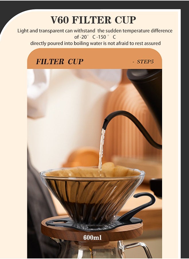 0TO1 TECH - V60 Professional Coffee Set 7-Piece Portable Handheld Box Black - Image 1