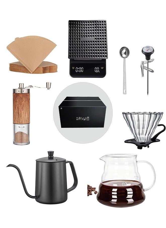0TO1 TECH - V60 Professional Coffee Set 7-Piece Portable Handheld Box Black - Image 1