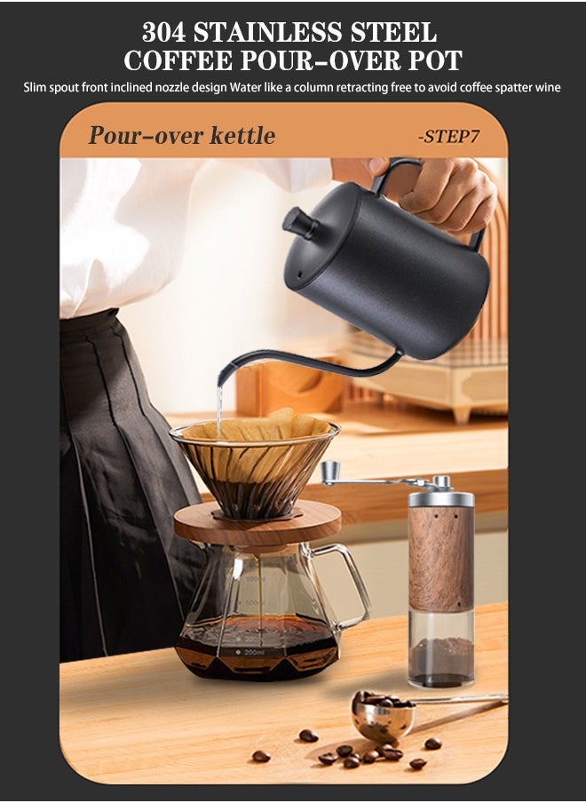 0TO1 TECH - V60 Professional Coffee Set 7-Piece Portable Handheld Box Black - Image 1