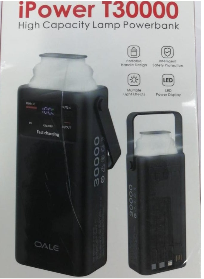 OALE OALE i POWER  T30000 POWER BANK CAMPING LANTERN WITH CABLE  - Image 2