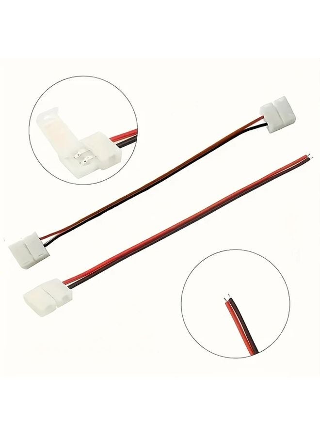 10pcs 8mm Fast Connection Non Soldered Snap On 2 Pin LED Strip Connectors - Image 2