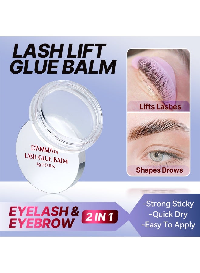 D'AMMA'N Eyelash & Eyebrow Styling Glue Balm 2 in 1 Waterproof Lash and Brow Gel - Image 4