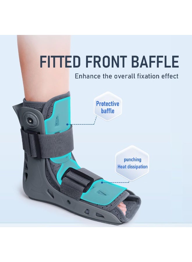 YelaJoy Fracture Boot, with Air Pump- Short- Fracture Boot for Foot Pain Recovery, for Sprained Ankle,Stress Fracture and Ankle Fracture Recovery, Broken Foot or Achilles Tendonitis (Left-Large) - Image 4