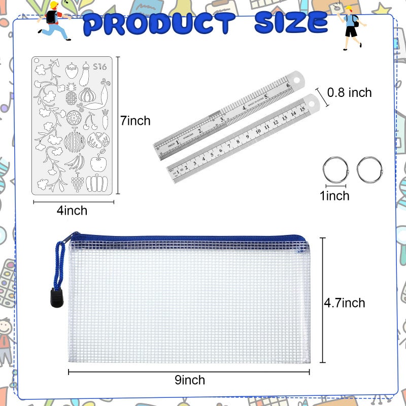 Teling 66 Pieces Bullet Stencils Journal Planner Templates Set DIY Drawing Templates Kit Plastic Journaling Productivity Accessories for Notebook Diary Scrapbook Graffiti Painting Projects Supply, 4 x 7 Inch - Image 2