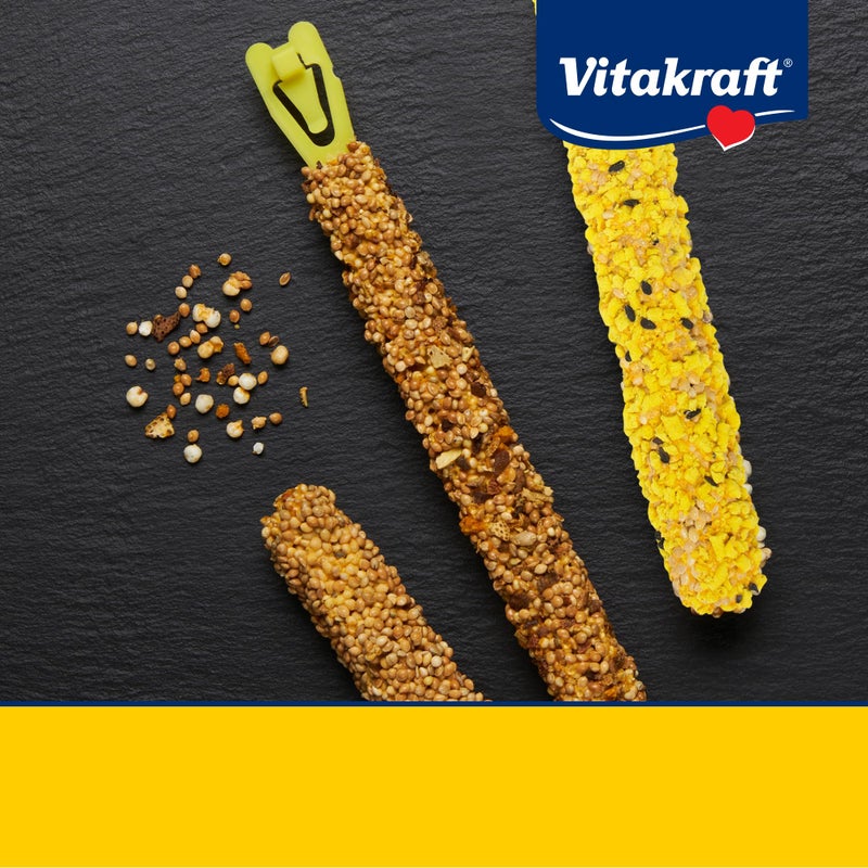 Vitakraft Crunch Sticks Variety Pack: Orange & Apricot Flavor, Egg & Honey Flavor, Sesame & Banana Flavor Treats for Parakeets, 2.4 oz - Image 3