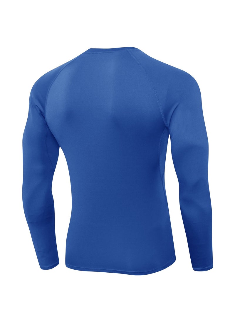 Loquat Men Quick Dry Breathable Long Sleeve Shirt Blue  - Image 2