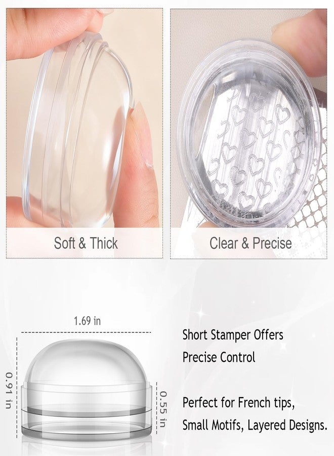 Furtherpretty Jelly Silicone Nail Art Stamper, 2-in-1 Detachable Nail Stamping Tool with Scraper for Gel Polish & French Tips, Manicure Salon Supplies, Sello de Silicona para Uñas (2-in-1 Purple) - Image 4