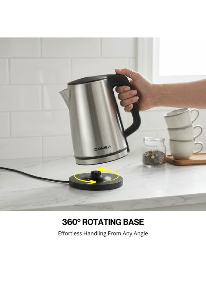 دوميا Electric Kettle, 2.0L Stainless Steel Water Kettle, 1500W Fast Boil, 360° Rotating Base, Auto Shut-Off & Boil-Dry Protection, KW170 - Image 3