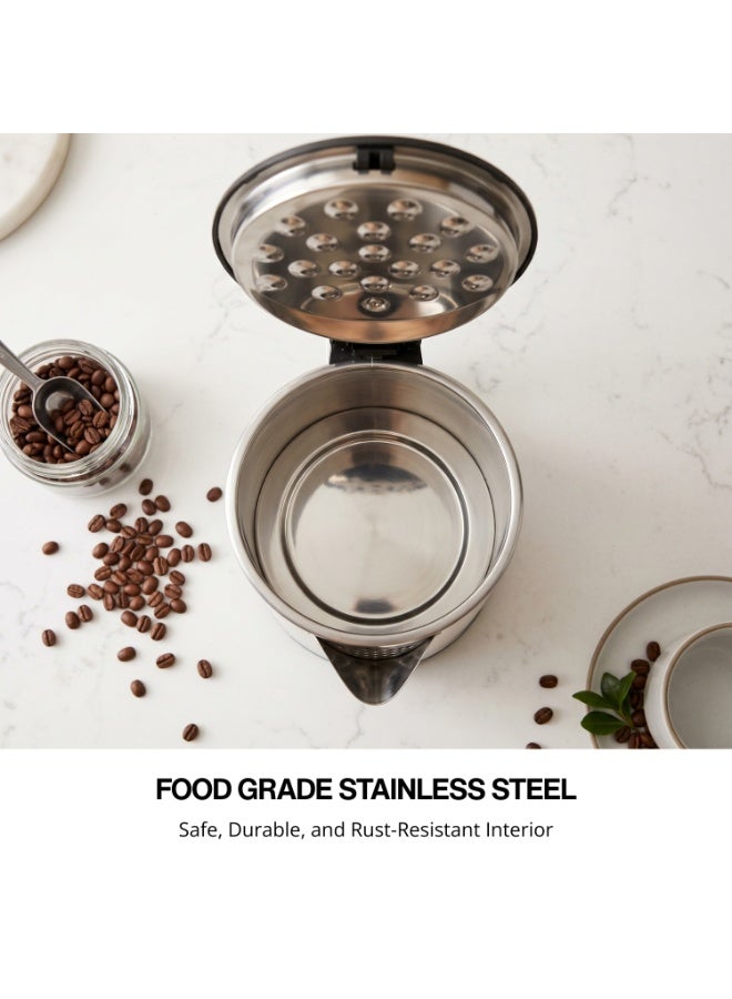 دوميا Electric Kettle, 2.0L Stainless Steel Water Kettle, 1500W Fast Boil, 360° Rotating Base, Auto Shut-Off & Boil-Dry Protection, KW170 - Image 4