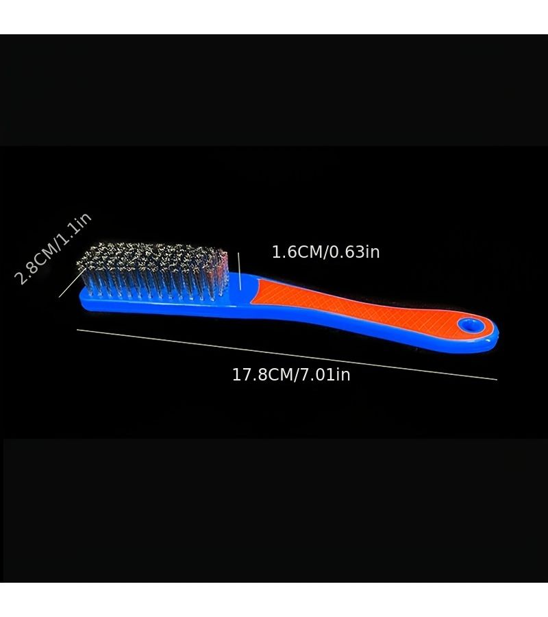 Wire Brush Set 4pcs Red And Blue Assorted Sizes - Image 4