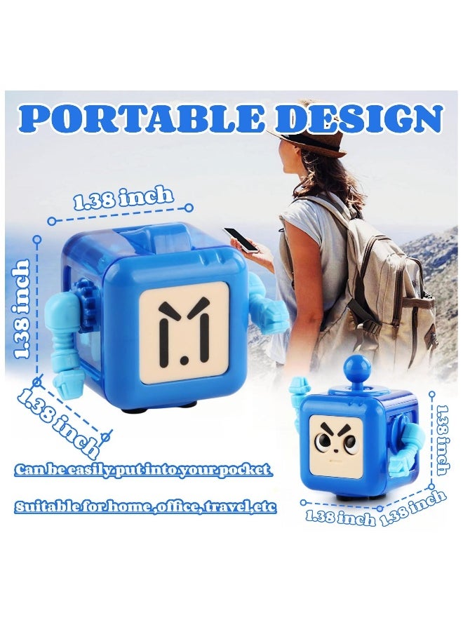 Generic - 2 Pcs Fidget Robot Cube Fidgets Toy, Magic Cube Stress and Anxiety Relief Toys, for Adults and Children, Killing Time Cool Fidget Block for ADD/ADHD/ Fidget Toy Gadget Robot Gifts - Image 1