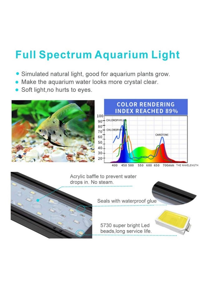 Hygger 14W Full Spectrum Aquarium Light With Aluminum Alloy Shell Extendable Brackets, White Blue Red Leds, External Controller, For Freshwater Fish Tank (1824 Inch) - Image 3