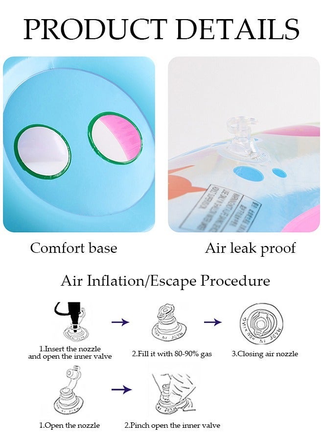 DUNISO Baby Pool Float with Canopy Swimming Pool Float Inflatable for Kids, Inflatable Baby Float with Safety Seat and Sunshade for Toddler 6-36 Months - Image 4