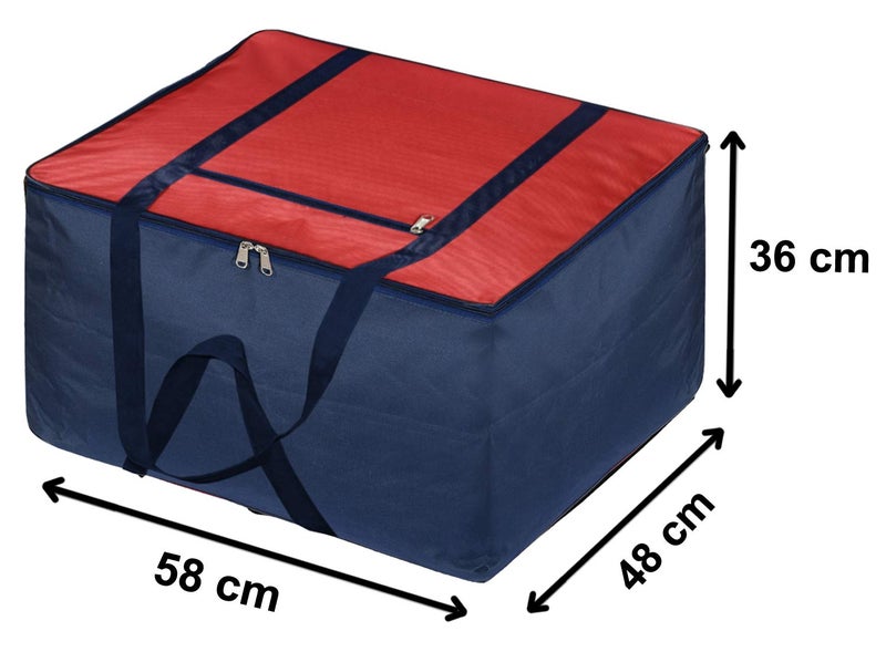 Kuber Industries Large Size Foldable Travel Duffle Bag Underbed Storage BagRed Royal Blue - Image 5