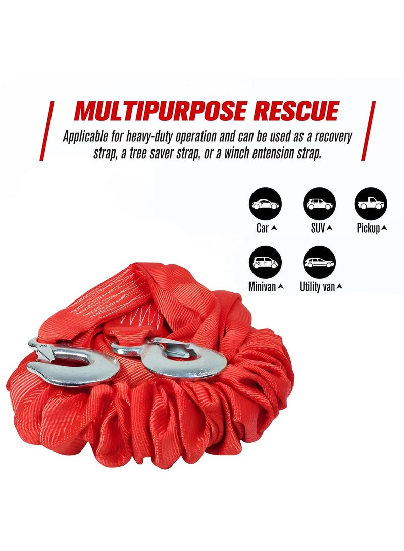 3XR 4 Meter 4 Ton Heavy Duty Tow Rope With Two Hooks Car Breakdown Towing Rope  Premium Nylon Rope 6975 - Image 4