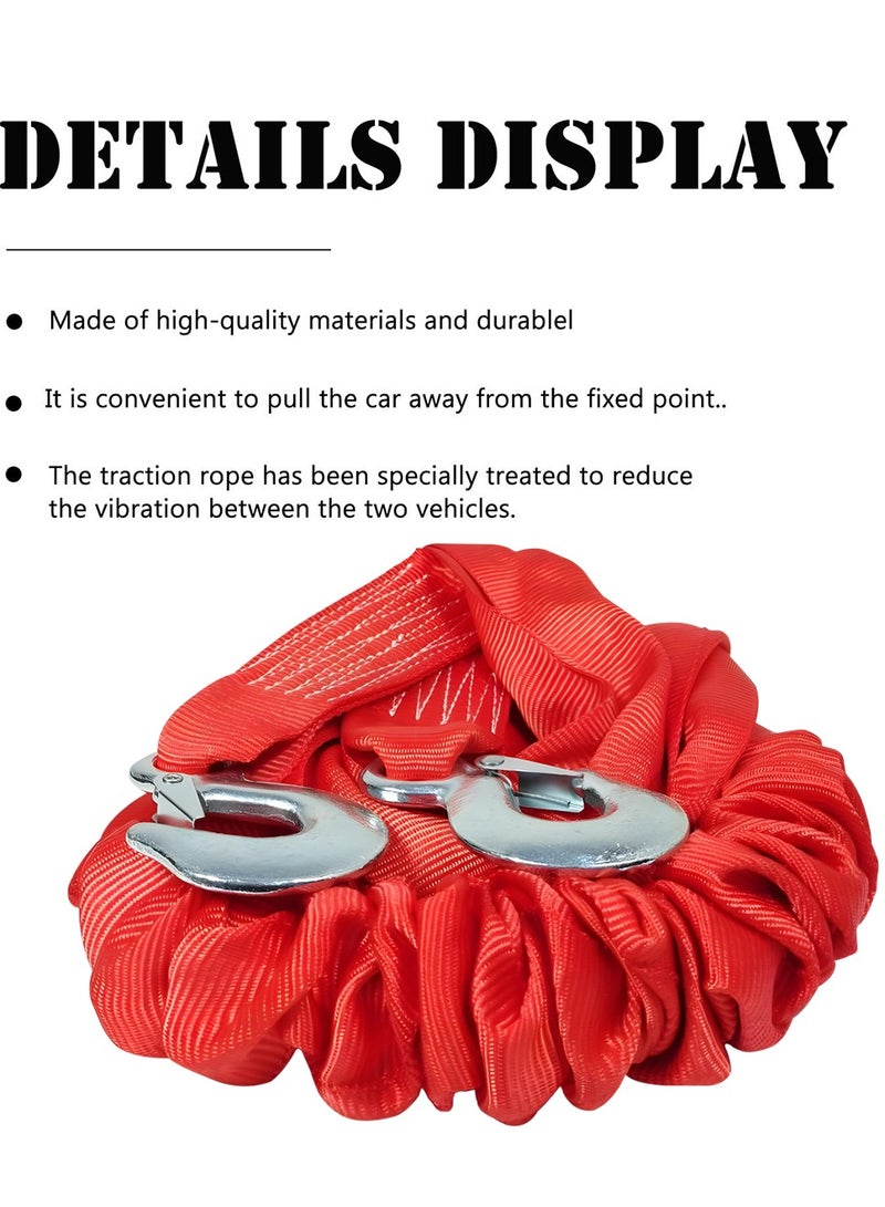 3XR 4 Meter 4 Ton Heavy Duty Tow Rope With Two Hooks Car Breakdown Towing Rope  Premium Nylon Rope 6975 - Image 3