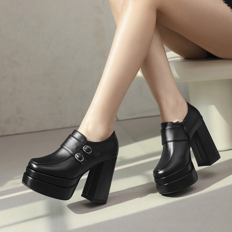 2026 Thick-Soled Women'S Fashion Shoes, Large Size 34-50, Waterproof Platform Chunky Heel Women'S Shoes - Image 3
