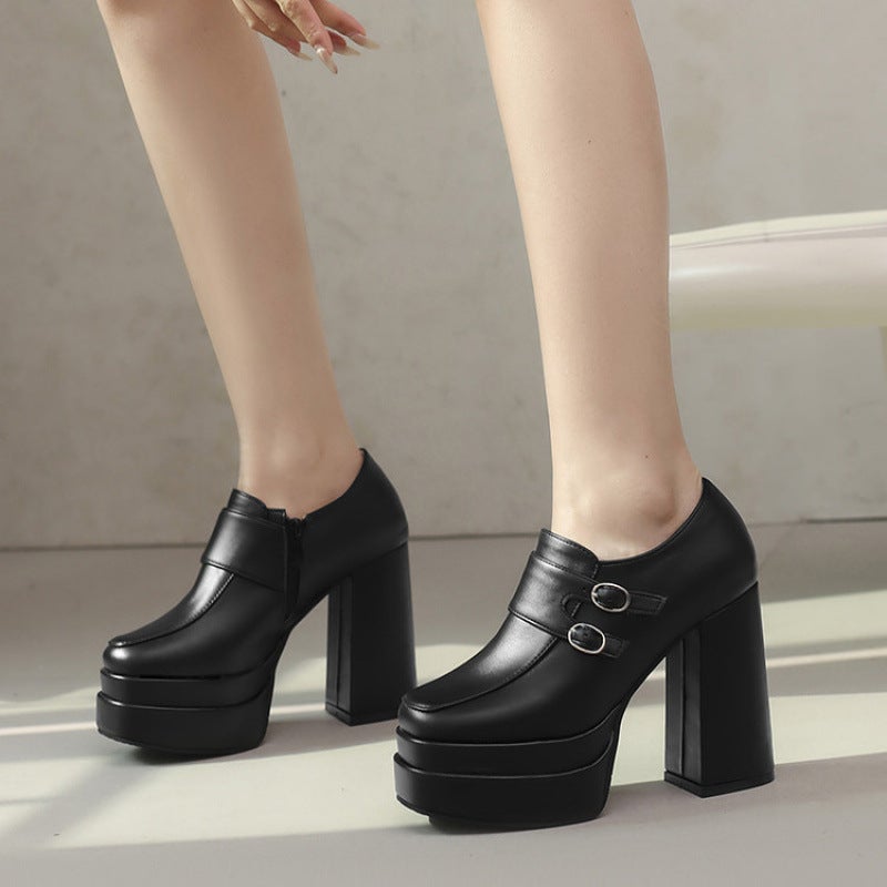 2026 Thick-Soled Women'S Fashion Shoes, Large Size 34-50, Waterproof Platform Chunky Heel Women'S Shoes - Image 5