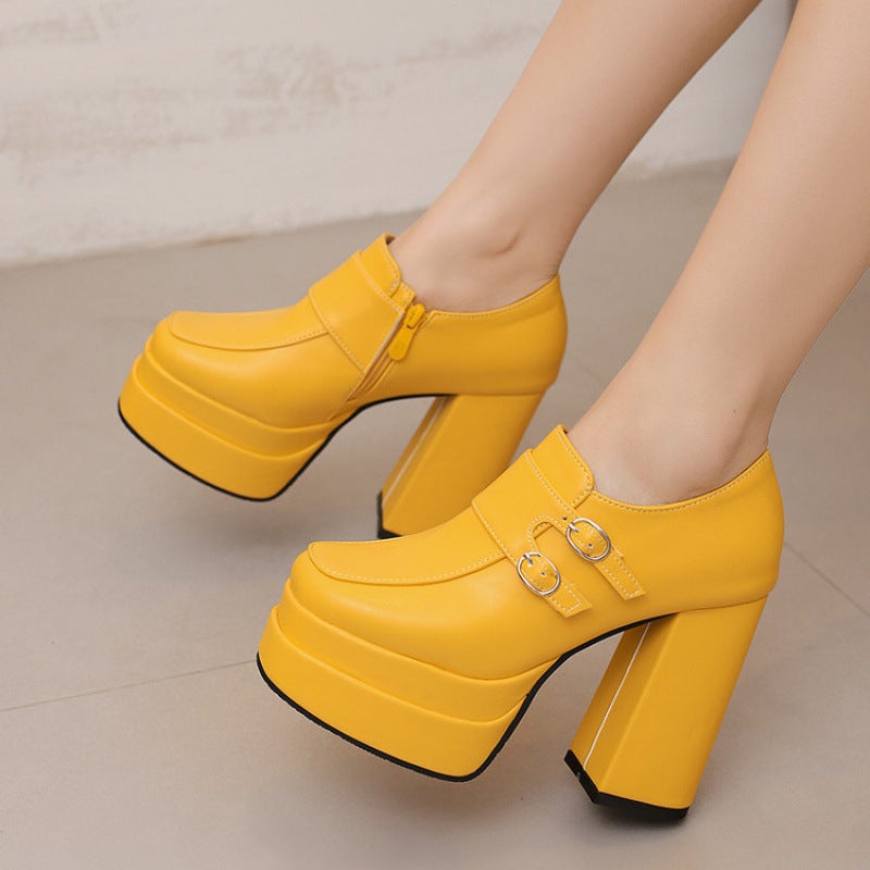 2026 Thick-Soled Women'S Fashion Shoes, Large Size 34-50, Waterproof Platform Chunky Heel Women'S Shoes - Image 2