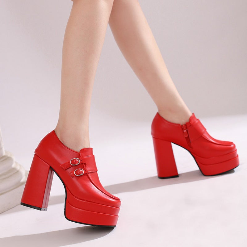 2026 Thick-Soled Women'S Fashion Shoes, Large Size 34-50, Waterproof Platform Chunky Heel Women'S Shoes - Image 4
