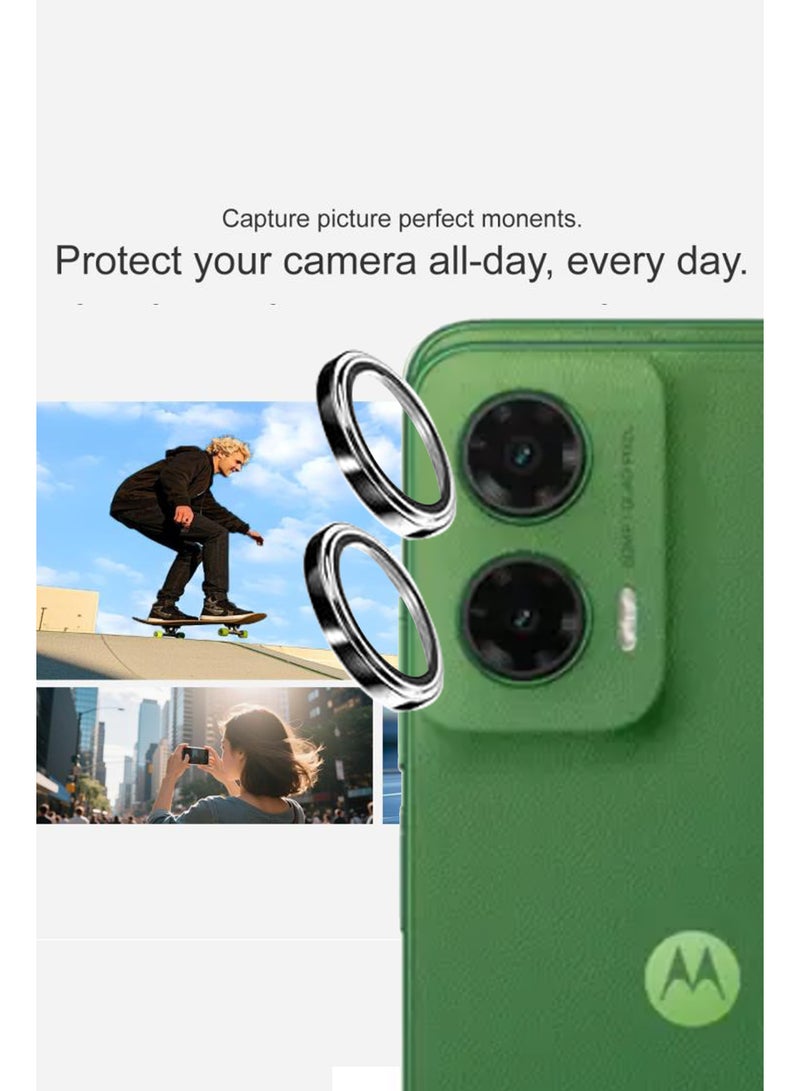 NAFCO Camera Cover for Motorola Moto G35 - Camera Lens Protector, Scratch-Resistant HD Clarity Ultra-Thin 9H Tempered Glass with Alloy Metal & Best Camera Protection - Image 3