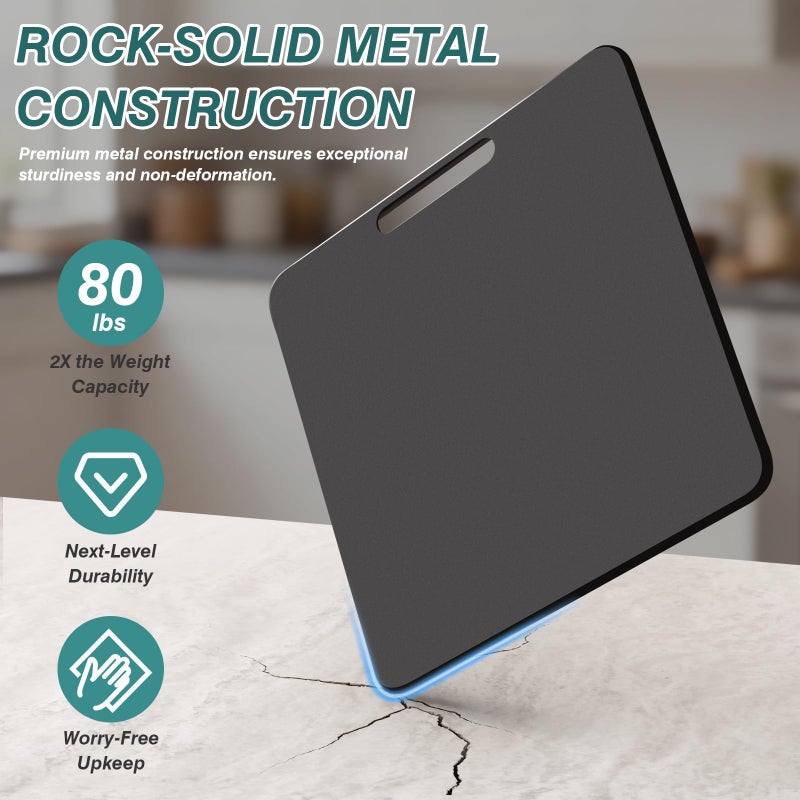 ANBOXIT Metal Appliance Slider, Sliding Tray for Coffee Maker,360Â° Effortless Movement,Small Appliance Rolling Tray for Counter, Coffee Pot Slider, Wide - Medium (13"D x 14"W) - Image 3