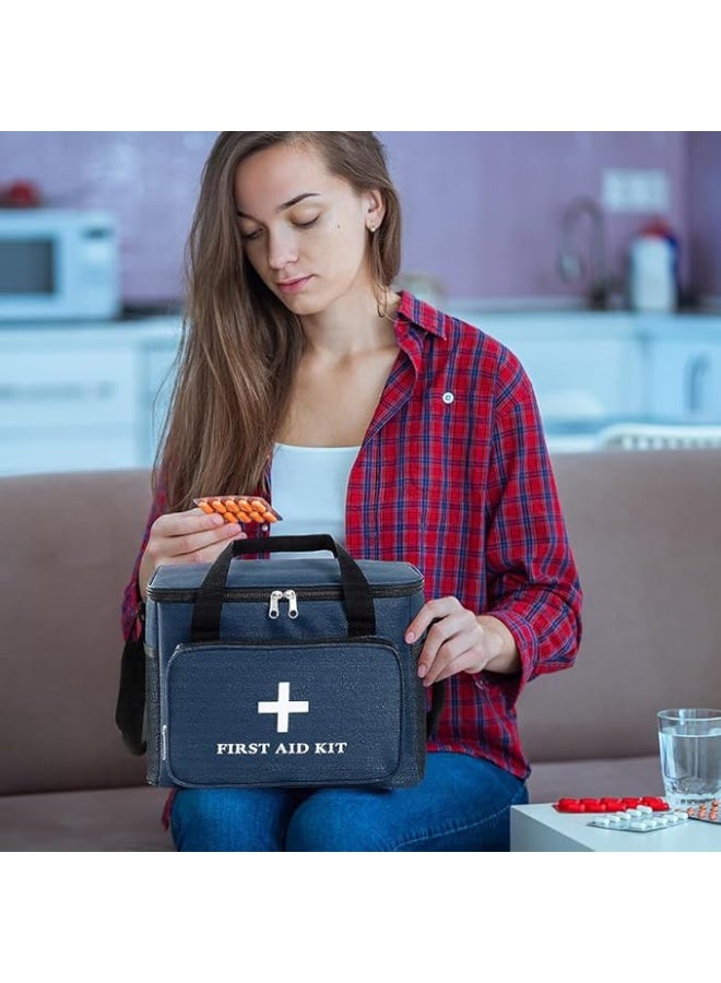 14L Large First Aid Kit Bag, XXL Empty Medical Organizer, Waterproof Travel Case with Shoulder Strap, Ideal for Home, School, Camping, and Outdoor Emergencies - Image 2