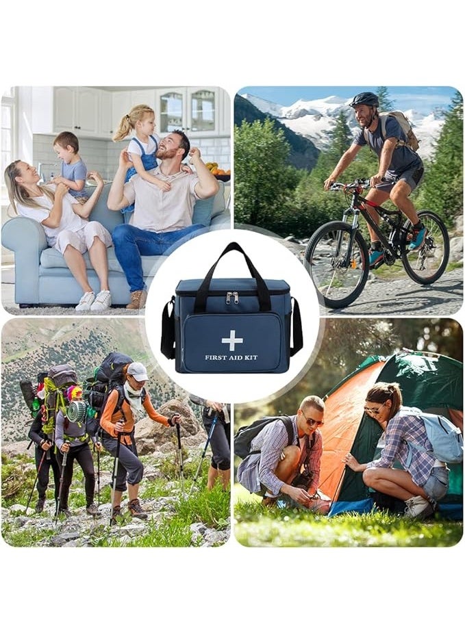 14L Large First Aid Kit Bag, XXL Empty Medical Organizer, Waterproof Travel Case with Shoulder Strap, Ideal for Home, School, Camping, and Outdoor Emergencies - Image 5