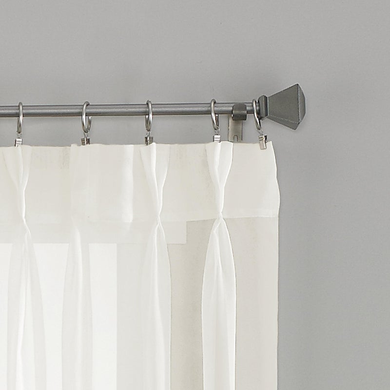 Curtainworks Soho Voile Sheer Pinch Pleat Curtain Panel, 29 by 108", Oyster,1Q805908OY - Image 3