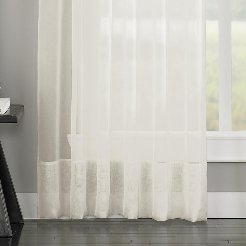 Curtainworks Soho Voile Sheer Pinch Pleat Curtain Panel, 29 by 108", Oyster,1Q805908OY - Image 4