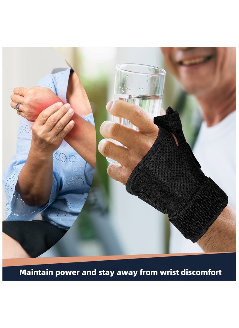 Hihonor Thumb Splint with Wrist Support Brace-Thumb Brace for Carpal Tunnel or Tendonitis Pain Relief,Wrist Brace Fits Both Left and Right Hands  - Image 3