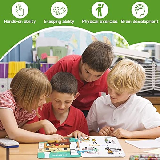 QUIET BOOK, 3D TODDLERS STORY CLOTH BOOK FOR TODDLERS KIDS 1 2 3 4 TO DEVELOP BASIC SKILLS PRESCHOOL LEARNING ACTIVITIES EDUCATIONAL SENSORY TRAVEL TOYS - Image 3