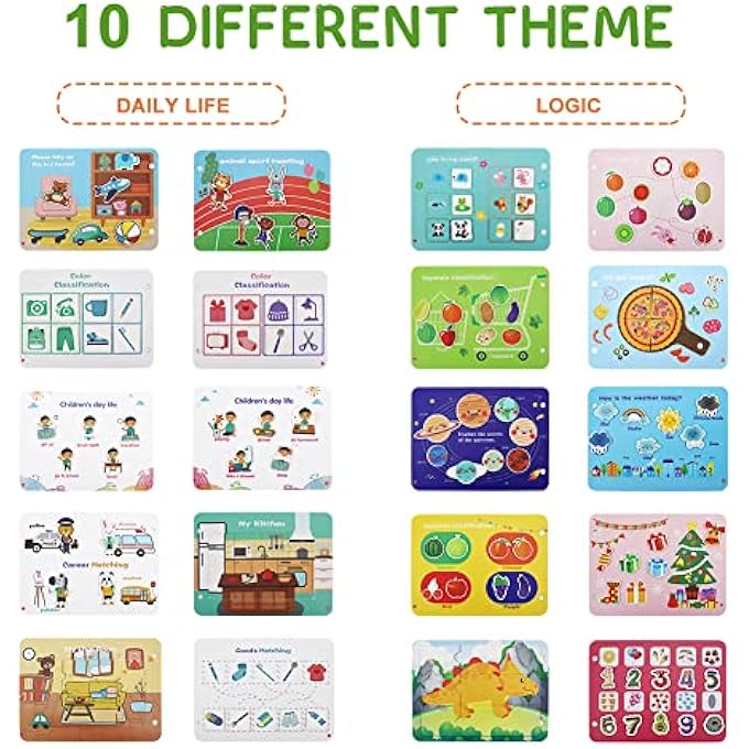 QUIET BOOK, 3D TODDLERS STORY CLOTH BOOK FOR TODDLERS KIDS 1 2 3 4 TO DEVELOP BASIC SKILLS PRESCHOOL LEARNING ACTIVITIES EDUCATIONAL SENSORY TRAVEL TOYS - Image 2