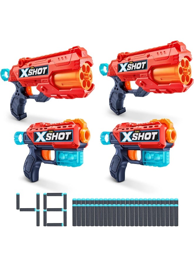 X-Shot Excel Combo Pack [2 Kickback/2 Reflex-6] (3 Cans/48 Darts)