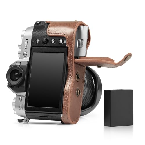 MegaGear Genuine Leather Camera Case for Fujifilm XT50 1650mm 1855mm Stylish and Protective Brown - Image 3